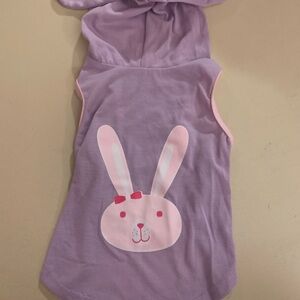 Purple Dog Hoodie with Bunny Ears Design
